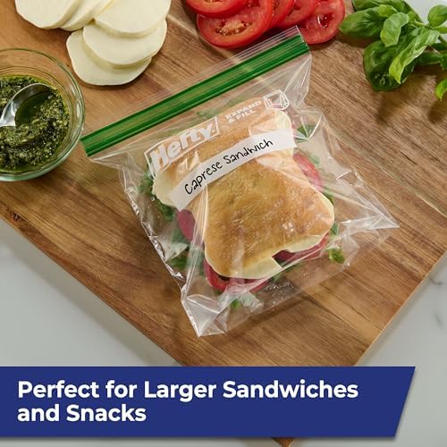 Hefty XL Press to Close Plastic Sandwich Expand and Fill Food Storage Bags, 130 Count (Pack of 2) - Image 2