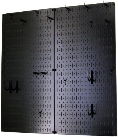 Wall Control Kitchen Pegboard Organizer Pots and Pans Storage Rack Organization Kit with Black Pegboard and Black Accessories - Image 2