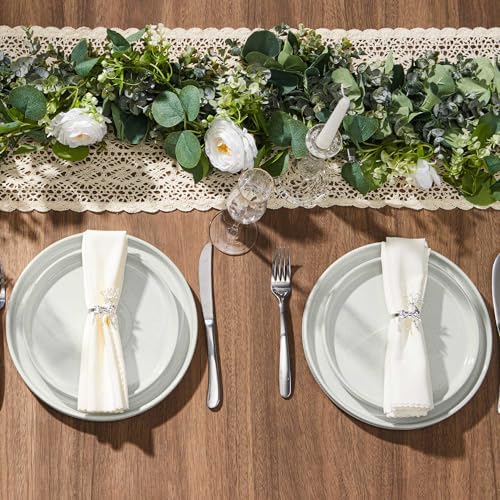 LIANYU Dinnerware Plates and Bowls Dishes Set, 8 Piece Stoneware Sets with Pasta Bowls for 2, Ribbed Ceramic Kitchen Dishware for Home, Microwave and Dishwasher Safe, Speckled White - Image 6