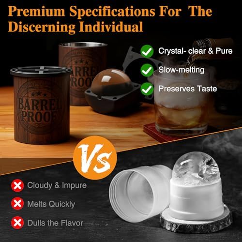 Whiskey Smoker Kit with Torch & 2 Clear Ice Maker, Old Fashioned Smoker Kit - Image 6