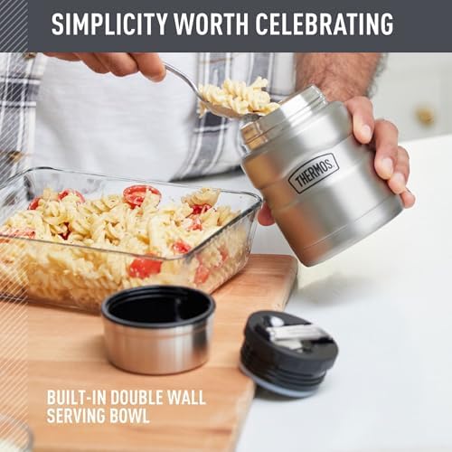 THERMOS Stainless King Food Jar with Bowl, 24oz, Matte Light Blue - Image 3