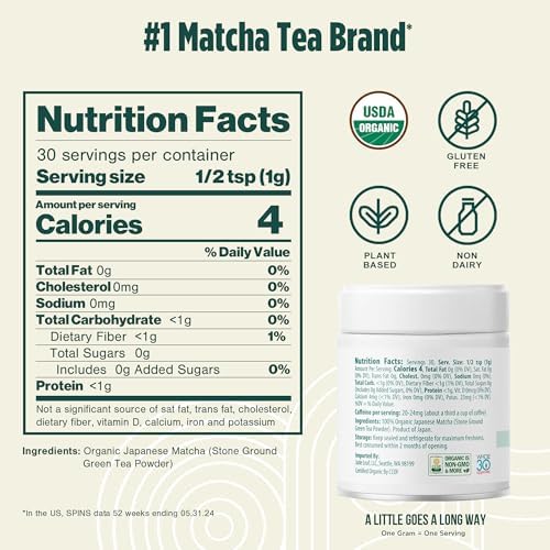 Jade Leaf Ceremonial Grade Matcha Powder, 30g / 1.06oz Tin - Image 2