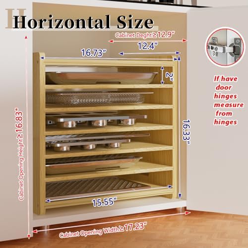 7 Tier Wooden Tray Dividers for Cabinets - Image 2