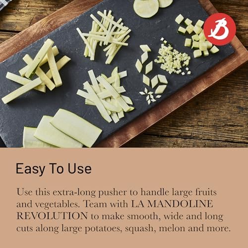 de Buyer REVOLUTION XL Pusher - Ideal for Slicing Long Fruits & Vegetables - Designed for LA MANDOLINE REVOLUTION - Made in France - Image 3