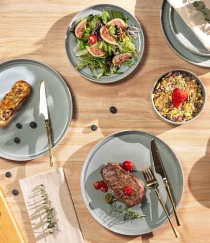TheTerra Ceramic Dinnerware Set for 6, 18-Piece Plates and Bowls Set - Image 4