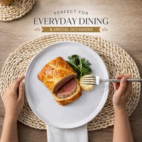 AmorArc Dinnerware Sets for 8, 24 Pieces Ceramic Plates and Bowls Set - Image 6