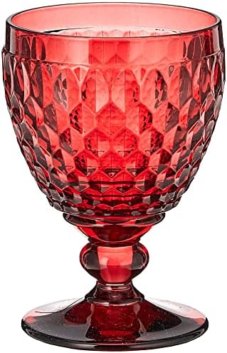 Villeroy & Boch Boston Colored Red Wine Glass, Crystal Glass, Made in Germany, 6.75 oz Capacity, Red by Unknown