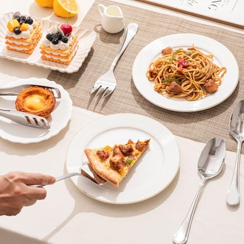 12-Piece Teardrop Serving Utensils Set, 18/10 Stainless Steel Utensils - Image 2