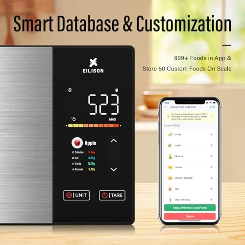 EILISON Smart Kitchen Scale,TFT Display Food Scale,Nutrition Calculator - Image 5