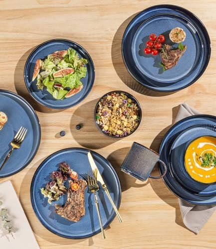 TheTerra Ceramic Dinnerware Set for 4, 12-Piece Plates and Bowls Set - Image 4