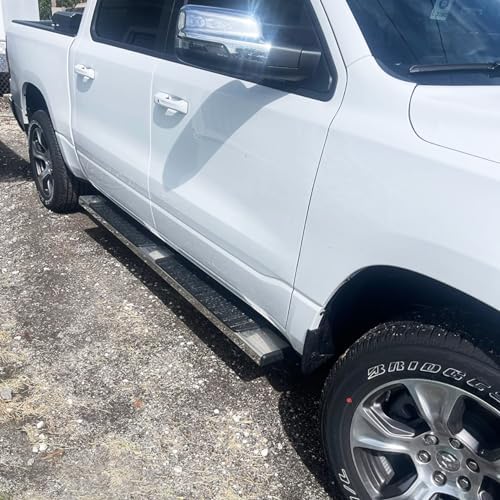 COMNOVA 6" Running Boards Compatible with 07-18 Chevy Silverado/GMC Sierra 1500 Crew Cab; 07-19 2500 3500HD. Running Boards for Silverado Crew Cab(Including in 8 Brackets with Plastic Covers) - Image 2