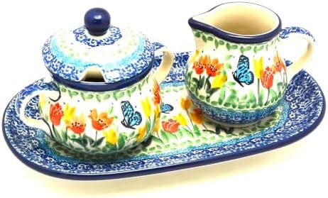 Polish Pottery Cream & Sugar Set - Unikat Signature - U5224 by Polish+Pottery+Gallery