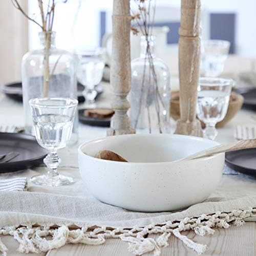 Casafina Ceramic Stoneware 10" x 4", 101 oz Serving Bowl - Pacifica Collection, Vanilla | Microwave & Dishwasher Safe Dinnerware | Food Safe Glazing | Restaurant Quality Serveware - Image 2