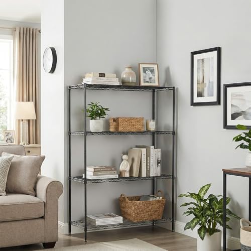 BestOffice | 4-Tier Wire Shelf | 35" x 13.4" x 53.7" | Black - Image 2