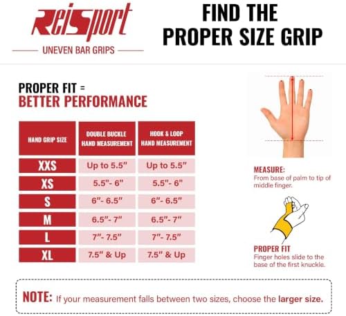 Reisport Women's Uneven Bar Gymnastics Grips - Durable Leather Hand Grips for Gymnastics Bars Women & Girls - Gymnastics Equipment & Accessories for Advanced Gymnasts - Image 2