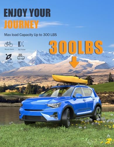 KINGGERI 300lbs Roof Rack Cross Bars for Volvo XC40 XC-40 2018-2026 - Image 3
