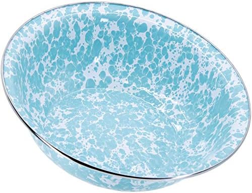 Golden Rabbit Enamelware Serving Basin, 4 quart, Sea Glass - Image 2