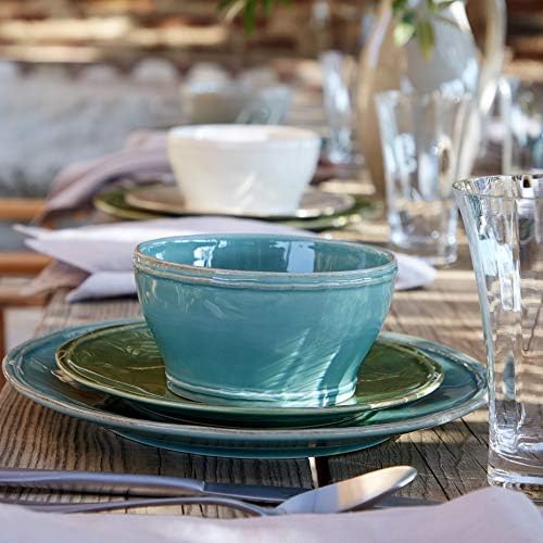 Casafina Ceramic Stoneware 9.5" x 4", 98 oz Serving Bowl - Fontana Collection, Turquoise | Microwave & Dishwasher Safe Dinnerware | Food Safe Glazing | Restaurant Quality Serveware - Image 4