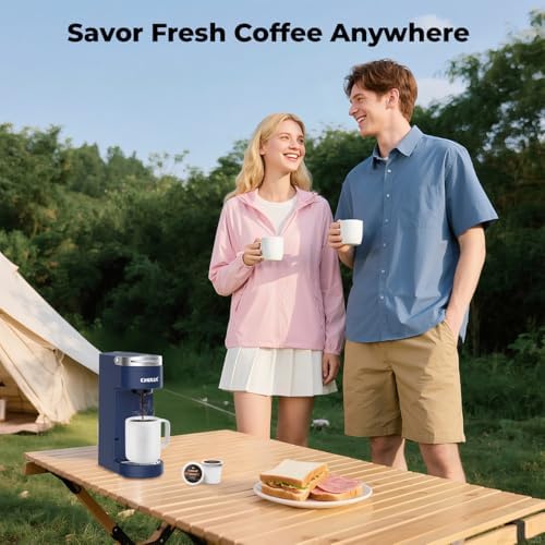 CHULUX Slim Single Serve Coffee Maker for K Cup, One Cup Design, Matte Navy - Image 6