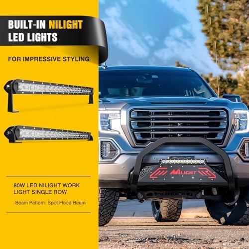 Nilight Bull Bar for 2019-2024 Chevy Silverado 1500 & GMC Sierra 1500 - Image 7