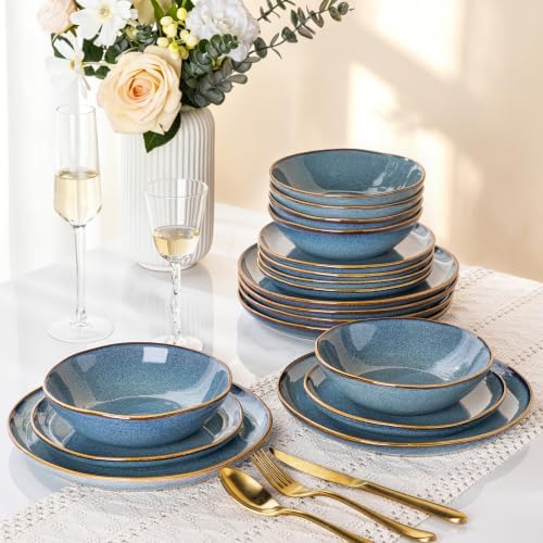 AmorArc Ceramic Dinnerware Sets for 8, 24Pcs Plates and Bowls Sets Dishes - Image 5