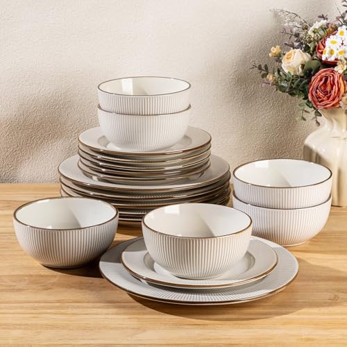 GBHOME Ceramic Dinnerware Sets of 8,36pcs Plates and Bowls Sets Dishes - Image 6