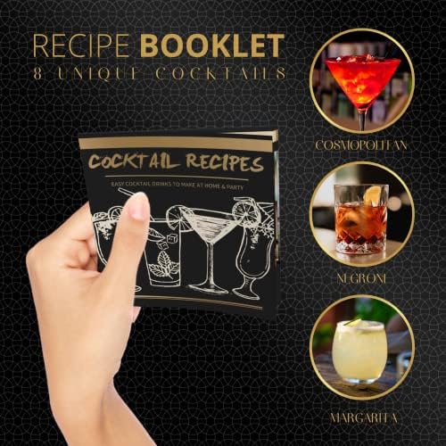 Mixology Bartender Kit – 24 Piece Gold Cocktail Shaker Set w/Stand – Essential Home Bar Accessories Martini Shaker, Jigger, Muddler, Chilling Cubes & More - Image 5