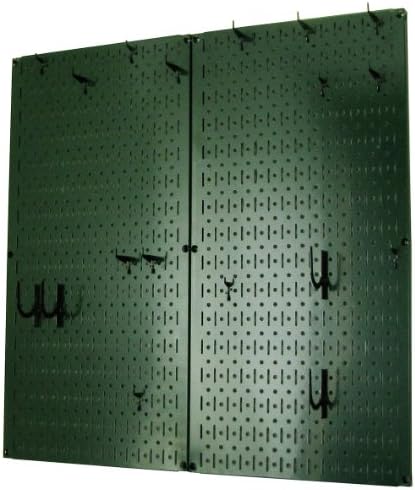 Wall Control Kitchen Pegboard Organizer Pots and Pans Storage Rack Organization Kit with Green Pegboard and Black Accessories - Image 2