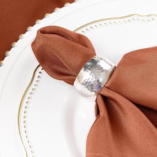 Balsa Circle 100 pcs 17-Inch Terracotta Polyester Luncheon Napkins - for Wedding Party Reception Events Restaurant Kitchen Home - Image 4