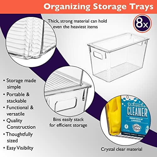 ClearSpace Plastic Storage Bins with Lids for Pantry & Fridge, 8 Pack - Image 4