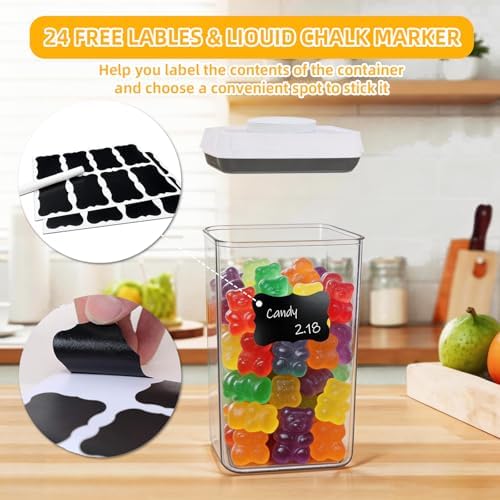 Pop Push Button Airtight Food Storage Containers 6 Set - Image 5