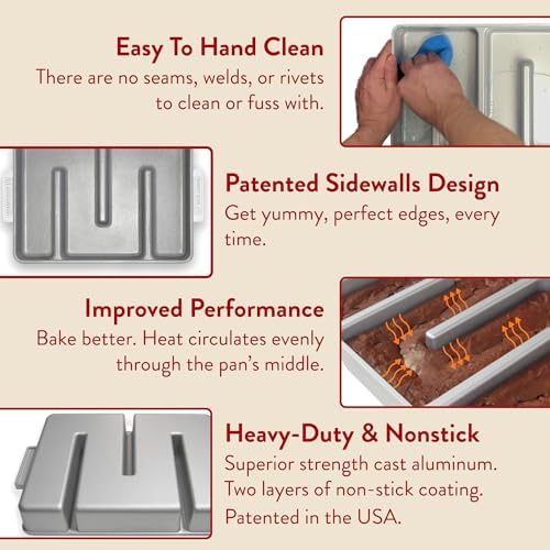 Baker's Edge Original Nonstick All Edges Brownie Baking Pan - 9" x12” - Image 5