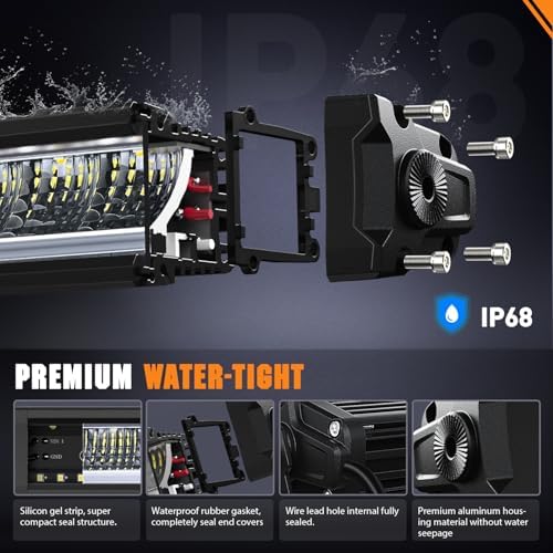 Nilight LED Light Bar with Amber DRL 50.5 Inch 210 W Single Row Light - Image 7