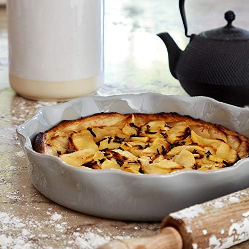Casafina Ceramic Stoneware 11" Pie Dish - Cook & Host Collection, Grey | Microwave & Dishwasher Safe Dinnerware | Food Safe Glazing | Restaurant Quality Serveware - Image 2