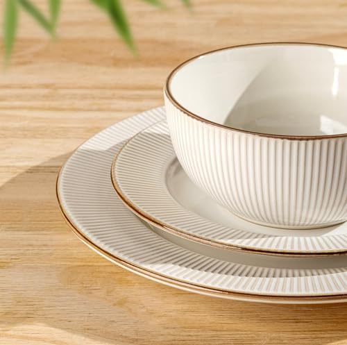 GBHOME Ceramic Dinnerware Sets of 8,36pcs Plates and Bowls Sets Dishes - Image 4