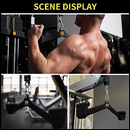 LAT Pulldown Attachment,Back Tricep Bar Strength Training,Handle Grips LAT Pull Down Bar Press Down Exercises,Cable Machine Accessories, Cable Back Attachments for Home Gym - Image 5