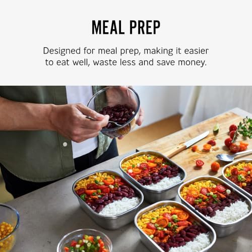 BLACK + BLUM Stainless Steel Microwave Safe Container Set | 20 oz x 3 - Image 5