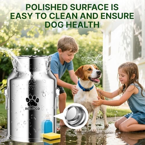 45LBS Stainless Steel Dog Food Container, Large Metal Dog Food Storage Container - Image 7