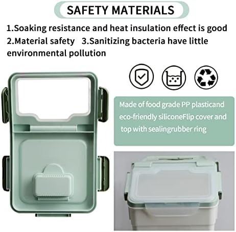 2 Pack 50lb Rice Storage Container, Large Flour Container Bin(Green) - Image 3