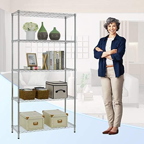 BestOffice | 5-Tier Wire Shelf | 36" x 14" x 72" | Chrome - Image 4