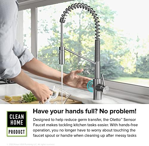 KRAUS Stainless Steel 21 in Touchless Pull Down Kitchen Faucet KSF-2631SFS - Image 6