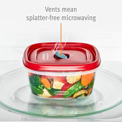 Rubbermaid 60-Piece Food Storage Containers with Lids, Microwave and Dishwasher Safe, Red Color, Ideal for Meal Prep and Pantry Storage - Image 4