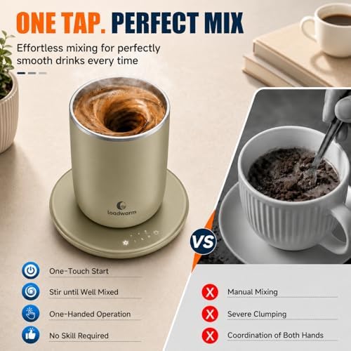Self Heated Stirring Coffee Mug, 10oz Auto Mixing Cup with Warmer, Green - Image 6