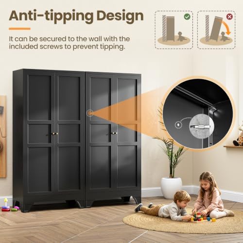 Yizosh Metal Pantry Storage Cabinet Kitchen Cabinet - Image 6