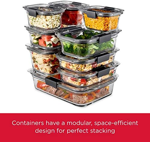 Rubbermaid Brilliance Glass Storage 4.7-Cup Food Containers with Lids Set of 3 Clear - Image 5
