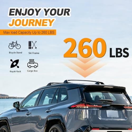 Autekcomma Lockable 260lbs Roof Rack Cross Bars Fits 2026 Toyota RAV4 - Image 3