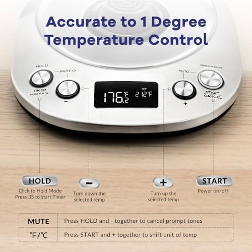 Mecity Electric Gooseneck Kettle With LCD Display Automatic Shut Off Retro Coffee Kettle Temperature Control Hot Water Boiler to Pour Over Tea, 1200 Watt Quick Heating Tea Pot, 0.8L, Stainless Steel - Image 3