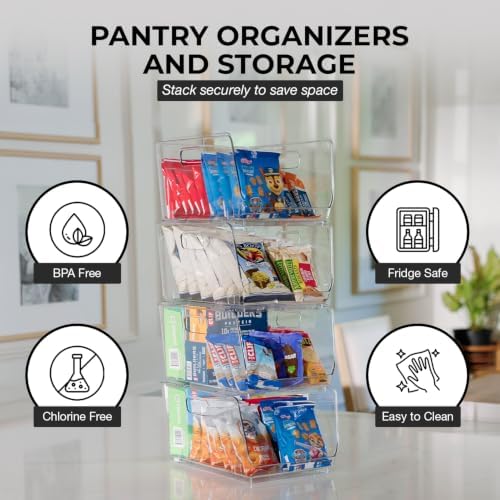 ClearSpace Stackable Storage Bins, Front Pantry Organizer, Medium, 2 Pack - Image 4