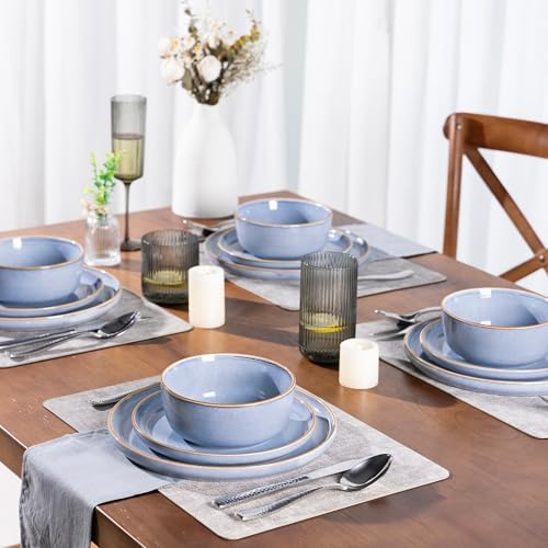 GBHOME Dinnerware Sets for 8, 24 Pieces Ceramic Plates and Bowls Set - Image 6
