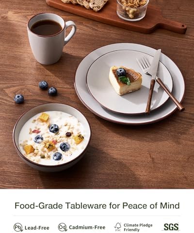 Famiware Venus Dinnerware Sets with Mugs, Ceramic Plates and Bowls for 4 - Image 4
